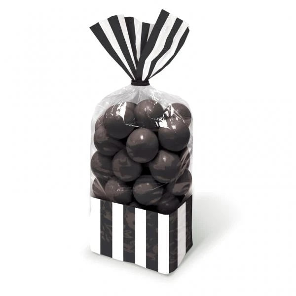 Black Stripe and Clear Favour Bags