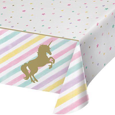 Plastic Unicorn Sparkle Table Cover