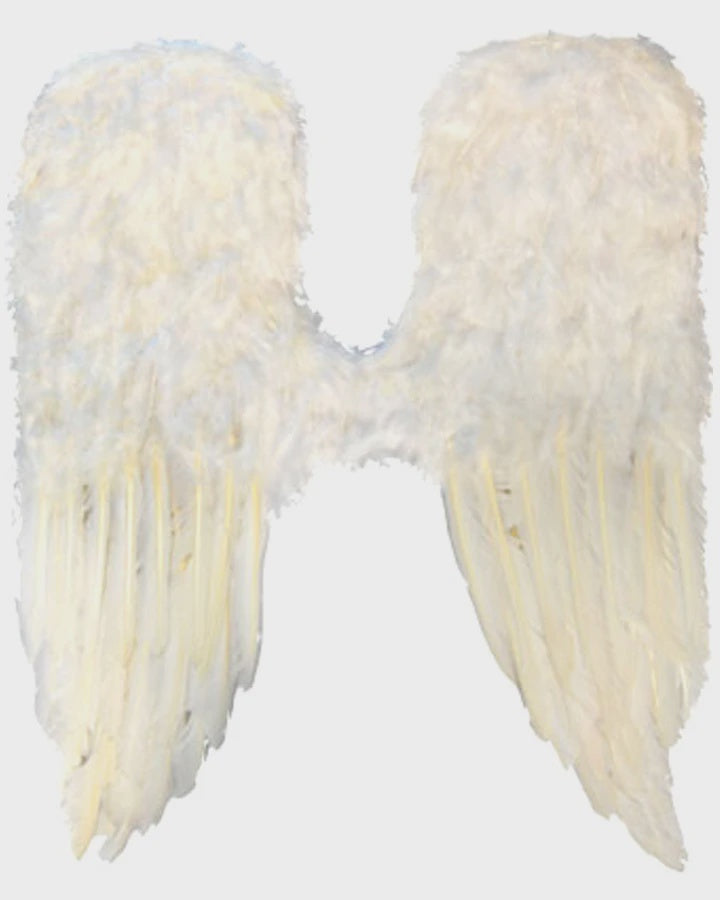 Large Deluxe White Feathered Angel Wings