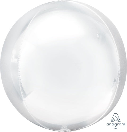 White Orbz Foil Balloon