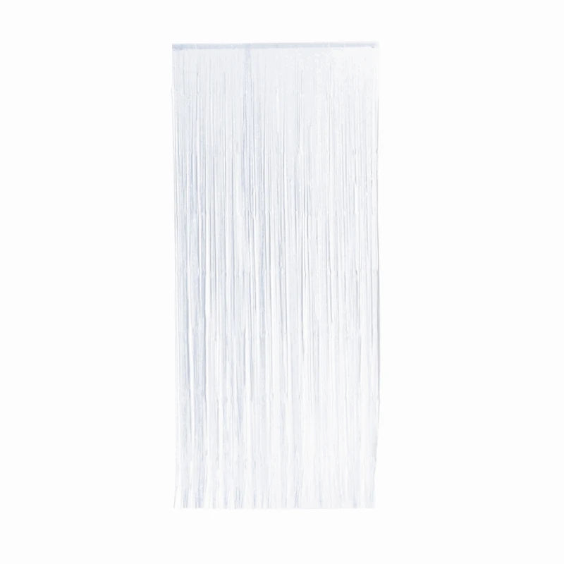 White Foil Metallic Curtain - Matte