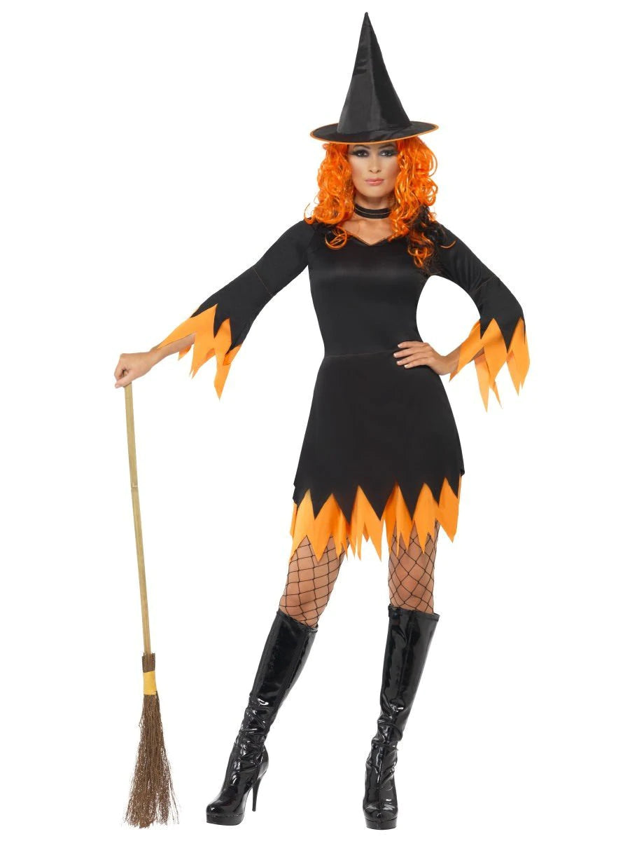 Orange trim Witch Costume Large