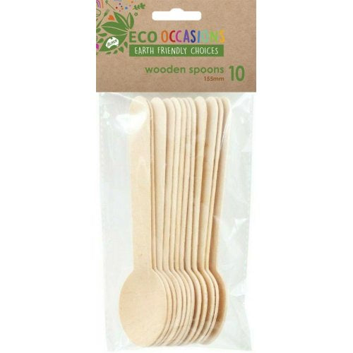 Eco Friendly Wooden Spoons Pack of 10