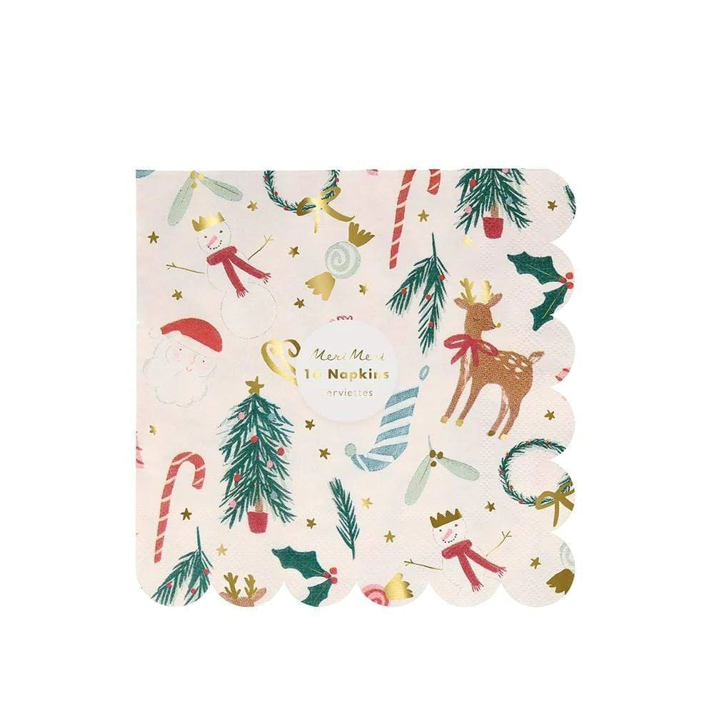 Meri Meri Christmas Festive Motif Napkins