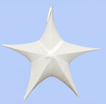 White Fold Out Star Decoration - 80cm