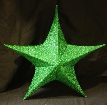 Green Fold Out Star Decoration - 150cm