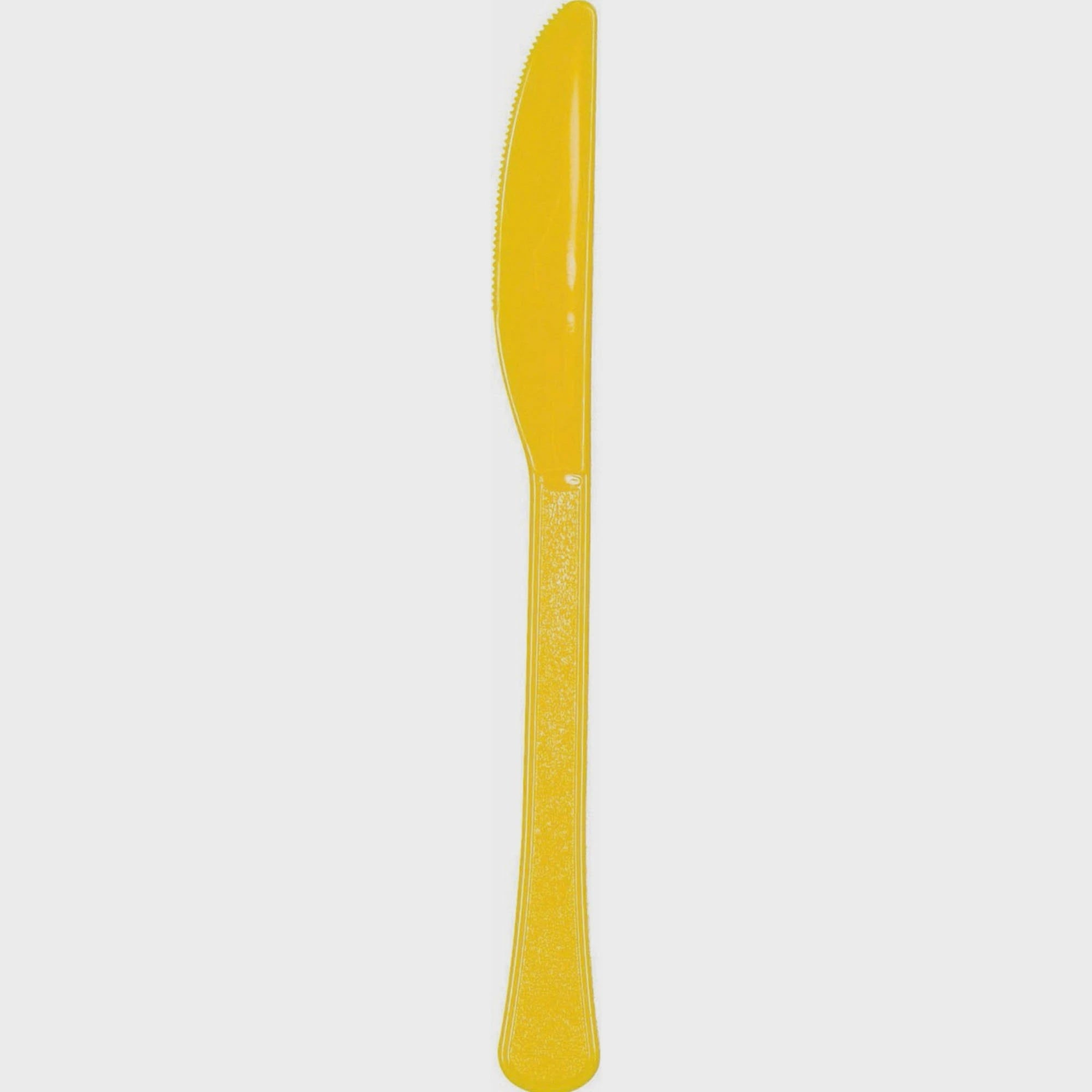 Yellow Plastic Knives 20 Pack