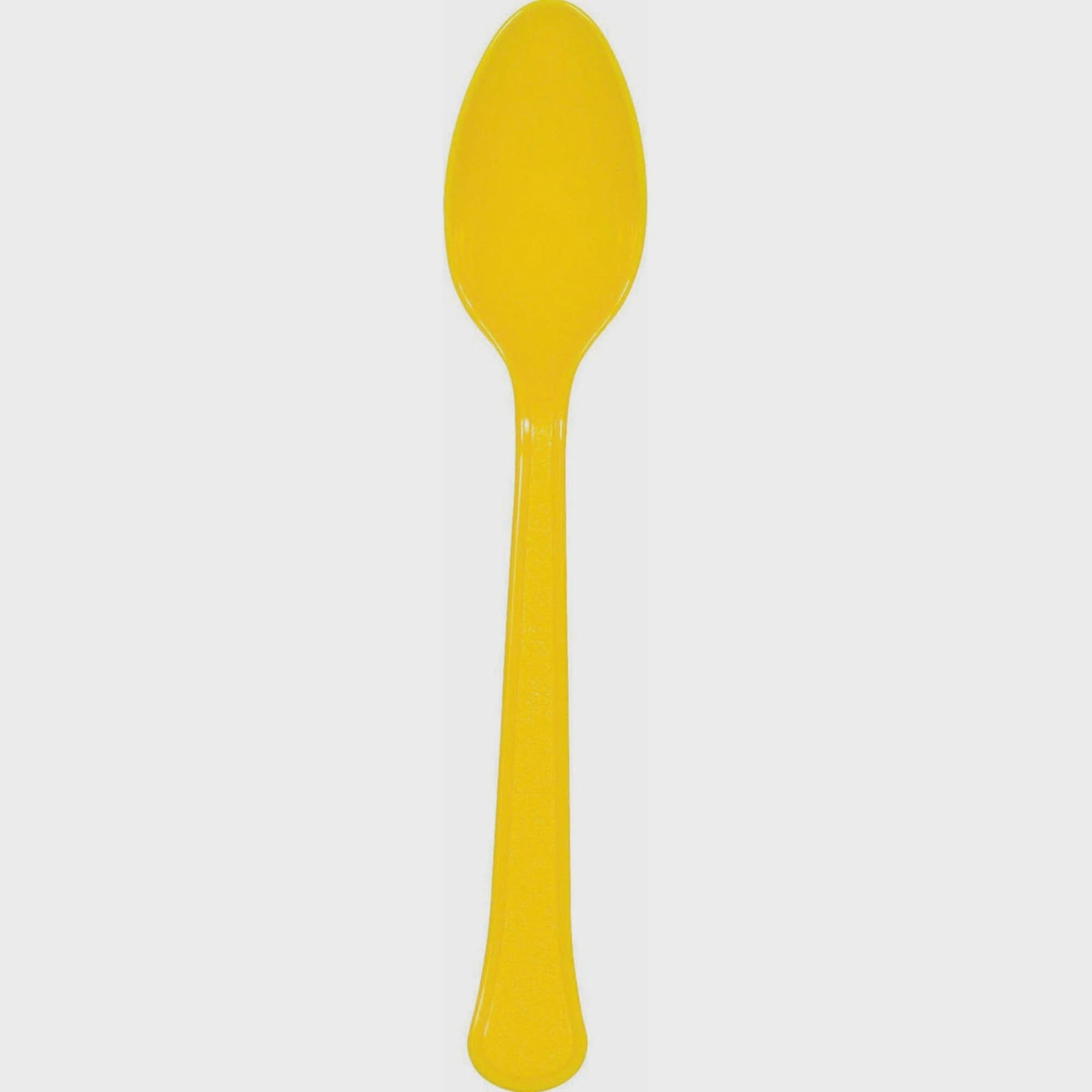 Yellow Plastic Spoons