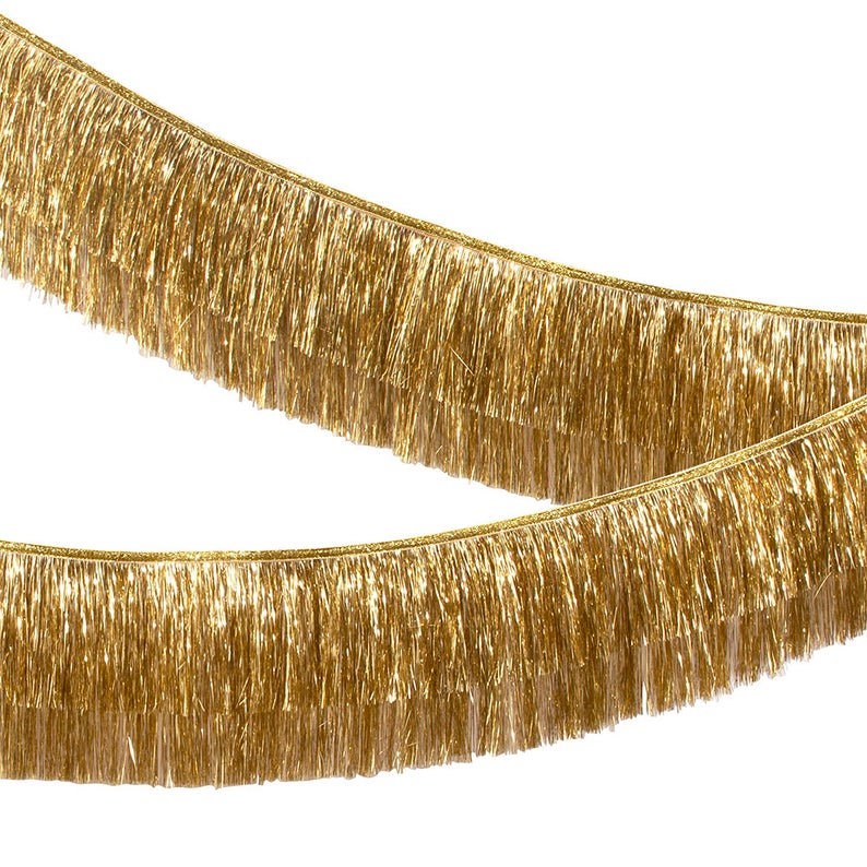 Meri Meri Gold Tinsel Fringe Garland